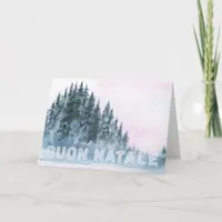 * Italy Italian Alps Buon Natale Christmas Card
