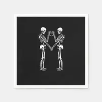 Skeleton Heart Hands Sign Halloween Costume Classi Napkins
