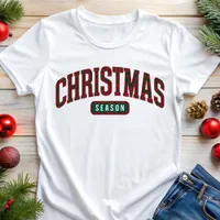 Christmas Season Varsity Style Holiday Tri-Blend Shirt