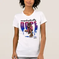 Bold Black Diva with Chic Modern Flair T-Shirt