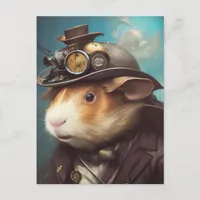 Steampunk Guinea Pig Postcard