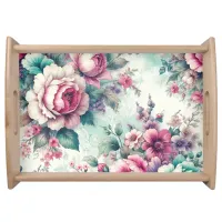 Pretty Floral Shabby Chic  Serving Tray