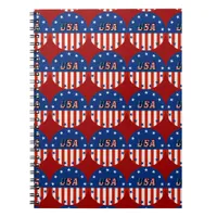 USA - American Flag and Stars in Circle Notebook