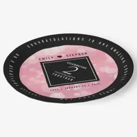 Elegant 2nd Rose Quartz Wedding Anniversary Paper Plates