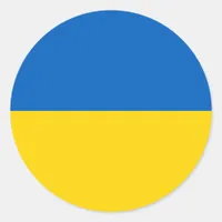 Ukraine Flag Blue Yellow Ukrainian Solidarity  Classic Round Sticker