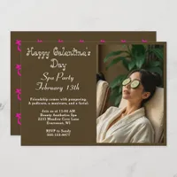 Elegant Happy Galentine's Day Spa Party Invitation