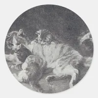 The Cat Family Classic Round Sticker
