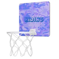 Funny Camouflage Pastel Blue Abstract Pattern Mini Basketball Hoop