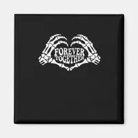 Together Skeleton Hands Form Heart Classic Style Magnet