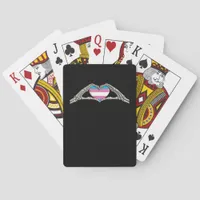 Bone Hands Heart Transgender Goth Minimal Style Poker Cards
