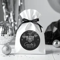 Old Hollywood B & W Chandelier Sweet 16 ID1108 Classic Round Sticker