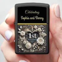 Heartfelt 1st Anniversary Paper Keepsake Zippo Lighter