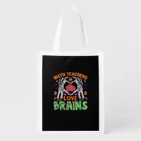 Math Brain Heart Skeleton Hand Zombie Halloween Grocery Bag