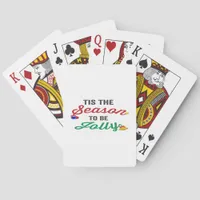Tis The Season To Be Careful Classic Stickers Poker Cards