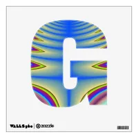 Blue Tie Dye Initial Wall Decal