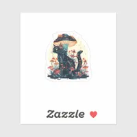 Cottagecore Aesthetic Goblincore Mushroom Fairycor Sticker