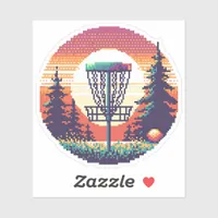 Pixel Art Disc Golf Course Sticker