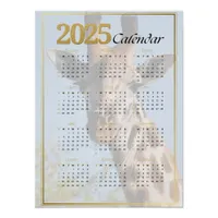 Giraffe Golden Elegance 2025 Calendar Poster