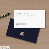 Modern Minimalist Certified Public Accountant Business Card