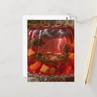 Thunderstorm in the Gelatin Dessert Surreal Art Postcard