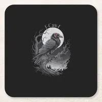 F-Caw-F Bird Creative Art Square Paper Coaster