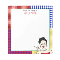 Personalized Funny Sarcastic Retro Lady   Notepad
