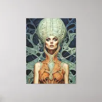 Supermodel Alien Woman Canvas Print