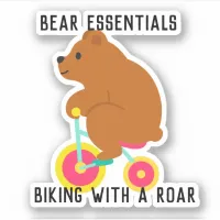 Biking Bear Sticker