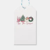 Tis The Season Merry Christmas Cute Xmas Coffee Ch Gift Tags