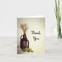 Growler, Hops and Wheat Brewery Wedding Thank You