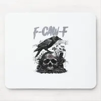 Funny F-Caw-F Crow Funny Halloween Retro Classic Mouse Pad
