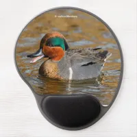 A Chatty Green-Winged Teal Duck at the Pond Gel Mouse Pad