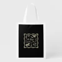 Cottagecore Aesthetic Frog And Mushroom Goblincore Grocery Bag