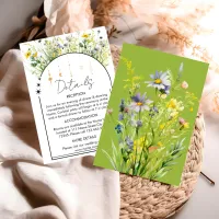 Gold Celestial Wildflowers Arch Details Wedding  Enclosure Card