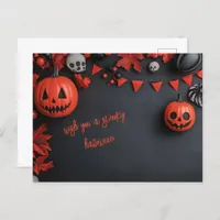 Halloween Skull Postcard