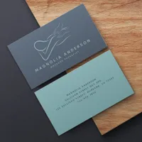 Blue Minimalist Modern | Massage Therapist  Business Card