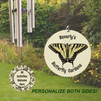 Southwestern Yellow Swallowtail Butterfly Custom Wind Chime