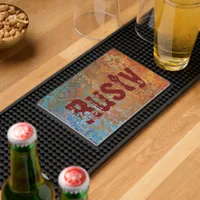 Rusty, Steampunk Personalized  Bar Mat