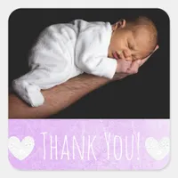 Thank You Sticker with your baby's photo