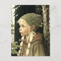 The Forest Elf Vintage Postcard