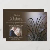 Mocha Glow Engagement Moonlight Dragonfly Invitation