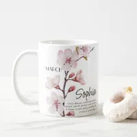  Birth Month March Flower Personalized Coffee Mug