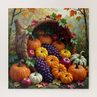 Autumn Harvest and Blessings Cornucopia  Jigsaw Puzzle