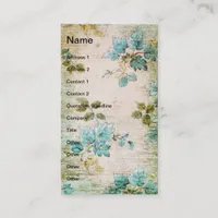 Grunge Vintage Leaves and Vine Business Card