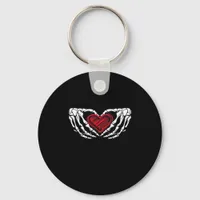 Skeleton Hands With Heart Classic Keychain
