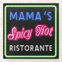 Mama's Spicy Hot Ristorante ID234 Glass Coaster