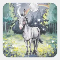 Donkey Unicorn Square Sticker