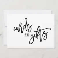 5X7 Cards & Gifts Sign-Brush Script (Black)