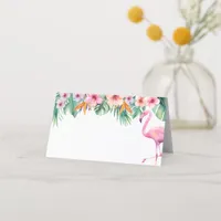 Tropical Flamingo Baby Shower Place Cards – Blank