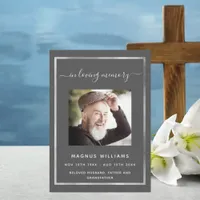 Celebration life funeral gray photo program